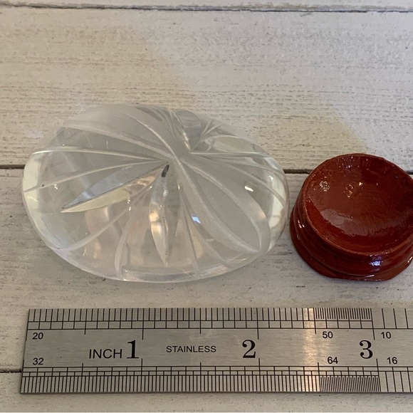 Vintage Ruckl Bohemian Czech Hand Cut Crystal Egg With Stand Original Box Label - Picture 13 of 16